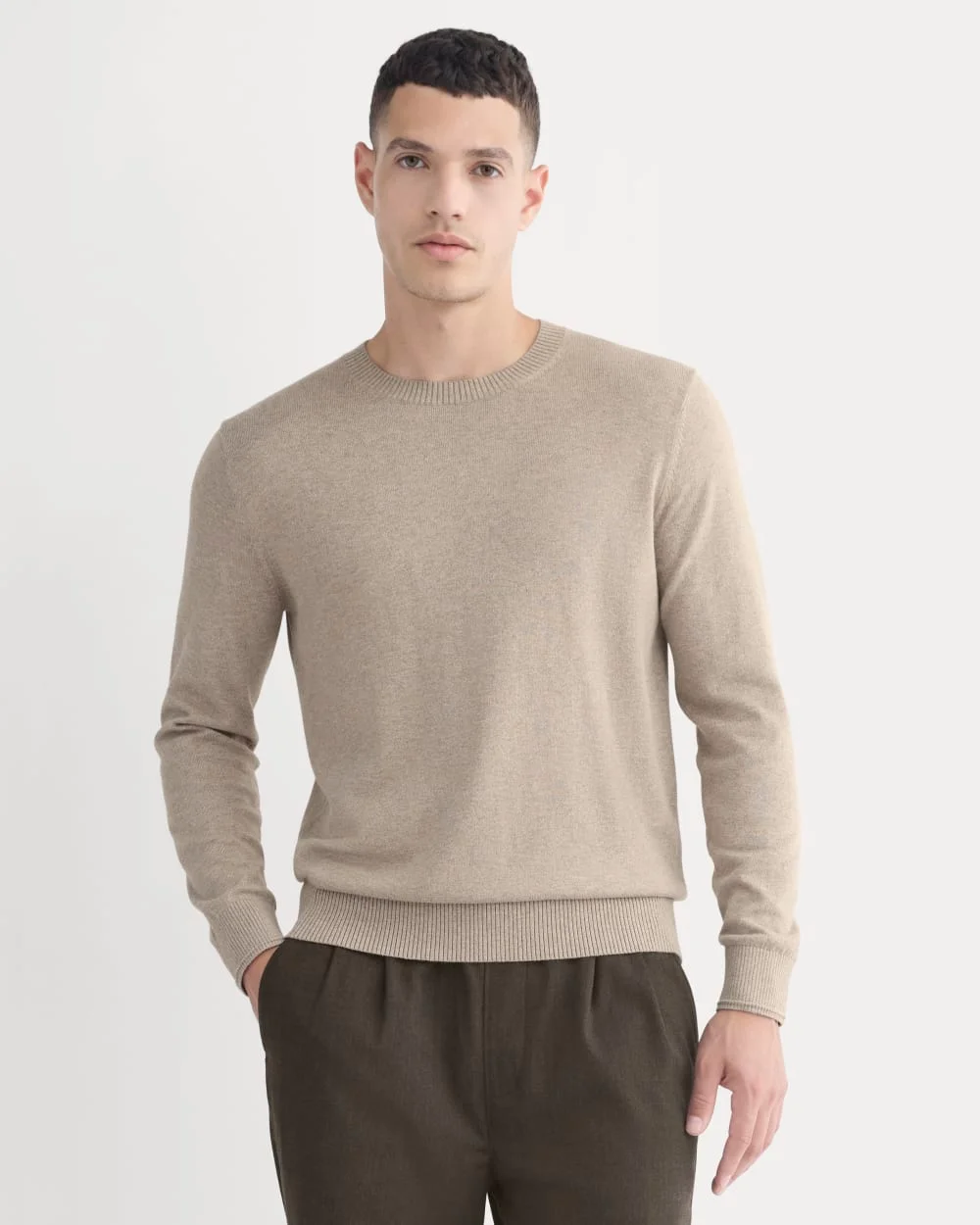 Image of The No-Sweat Sweater | Uniform | Heathered Oatmeal