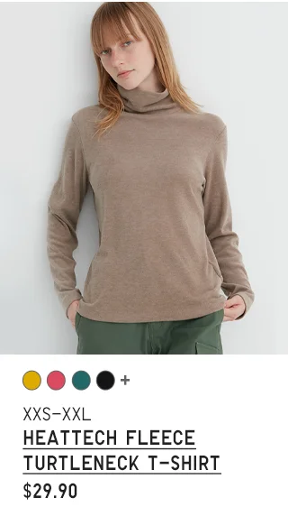 PDP5 - WOMEN HEATTECH FLEECE TURTLENECK T-SHIRT