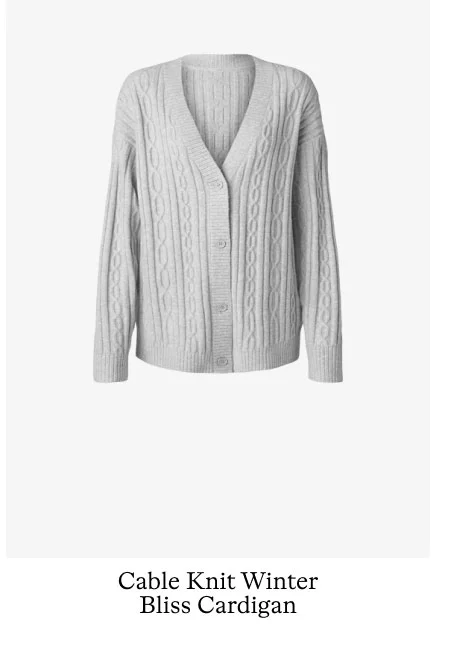 CABLE KNIT WINTER BLISS CARDIGAN
