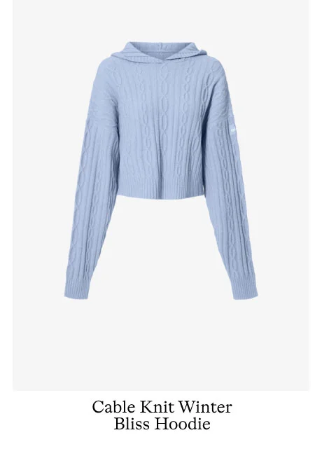CABLE KNIT WINTER BLISS HOODIE