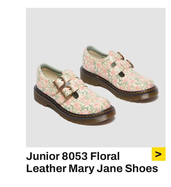 Junior 8053 Floral Leather Mary Jane Shoes