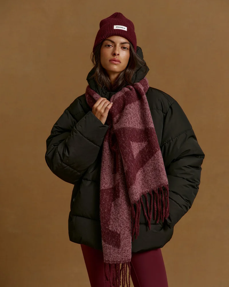 Image of Knit Scarf - Dark Cherry