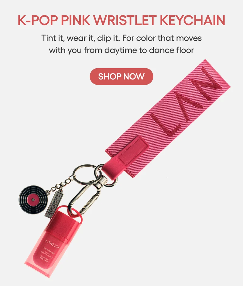 K-POP PINK WRISTLET KEYCHAIN