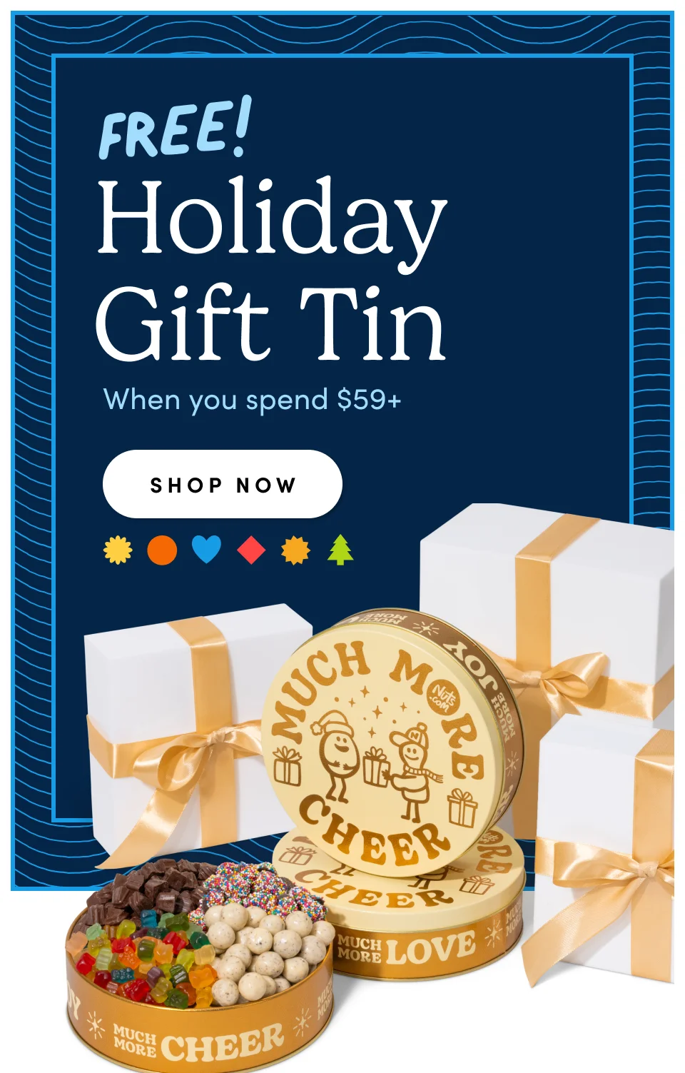 Free! Holiday Gift Tin; when you spend $59+
