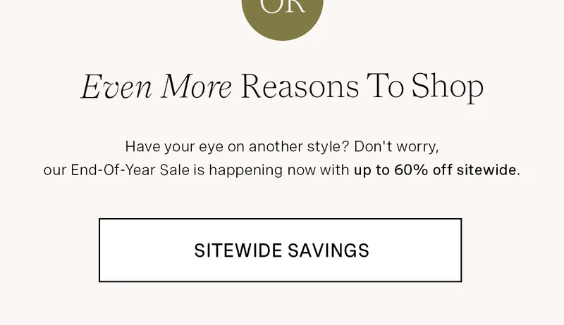 Shop up to 60% Off sitewide