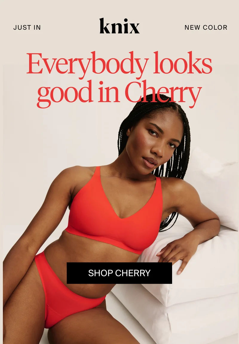 Knix: Just In NEW COLOR Everyone looks good in cherry