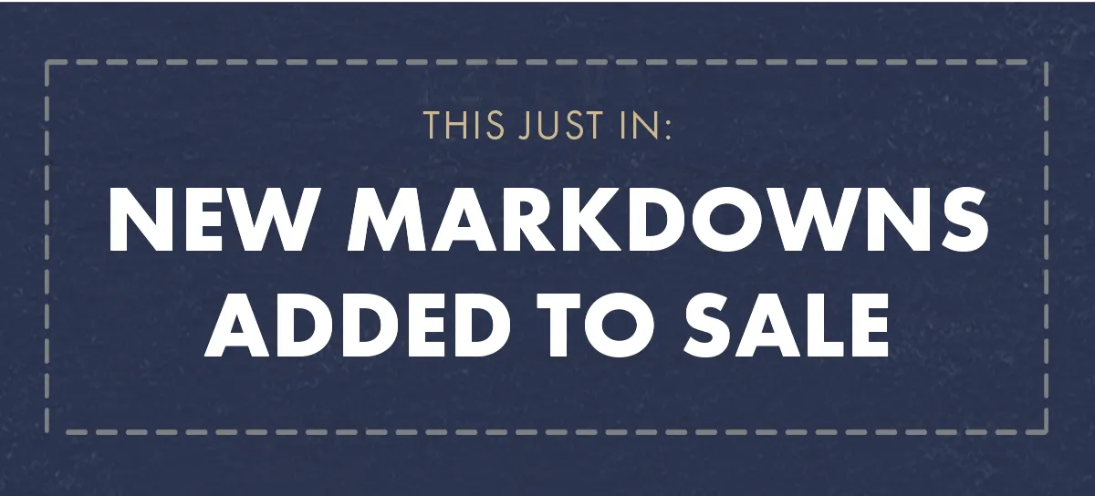 New markdowns added to sale