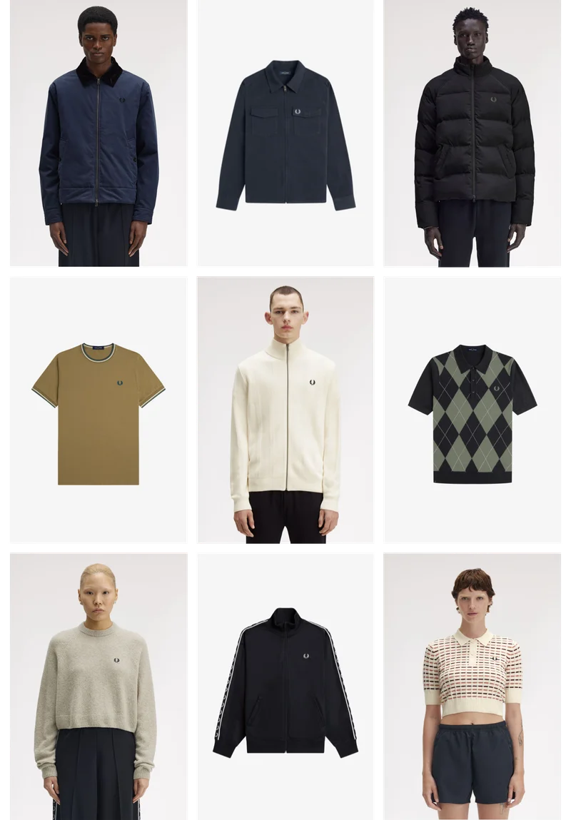 A selection of Fred Perry Sale items
