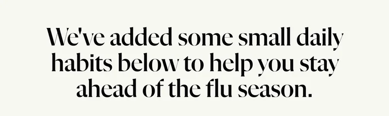 We've added some small daily habits below to help you stay ahead of the flu season.