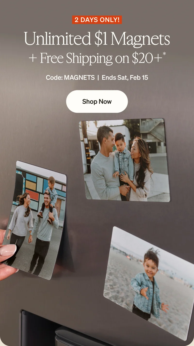 2 DAYS ONLY: Unlimited $1 Magnets + Free Shipping on $20+