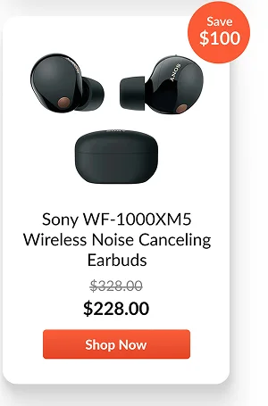 Sony WF-1000XM5 Wireless Noise Canceling Earbuds