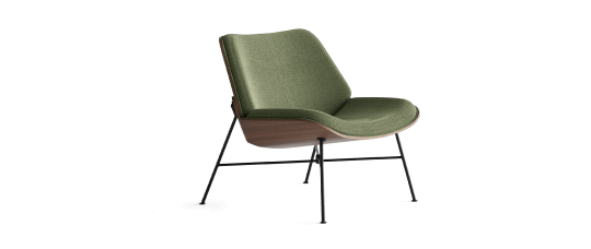 Vesper Wood & Fabric Lounge Chair