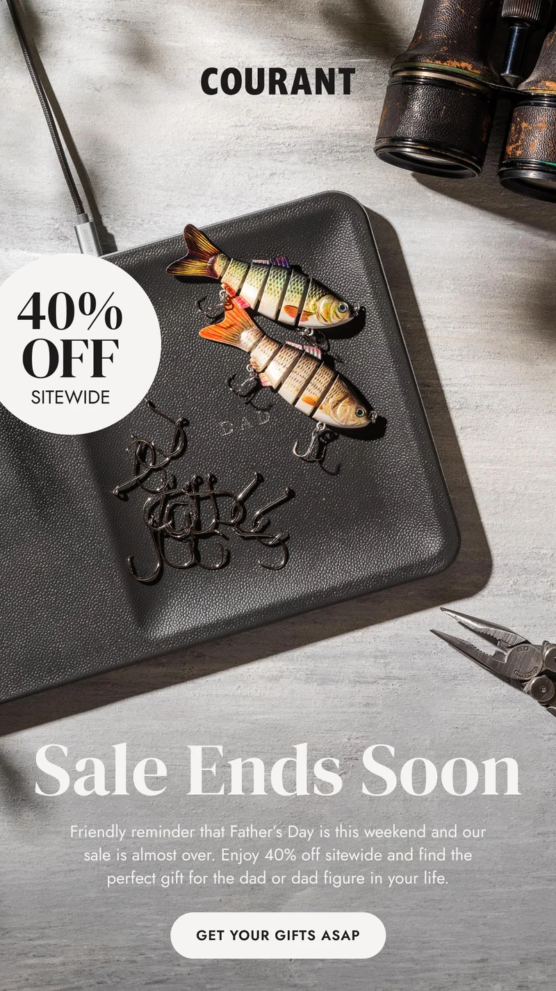 SALE ENDS SOON! Friendly reminder that Father’s Day is this weekend and our sale is almost over. Enjoy 40% off sitewide and find the perfect gift for the dad or dad figure in your life.