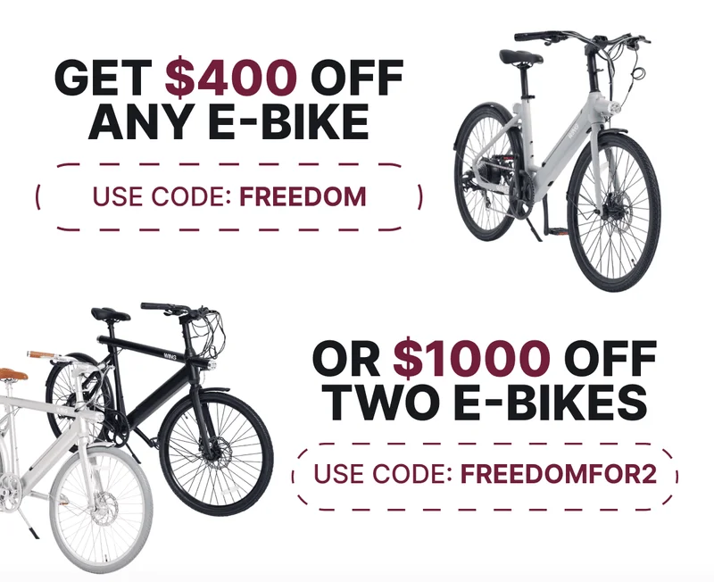 Get $400 OFF ANY E-BIKE