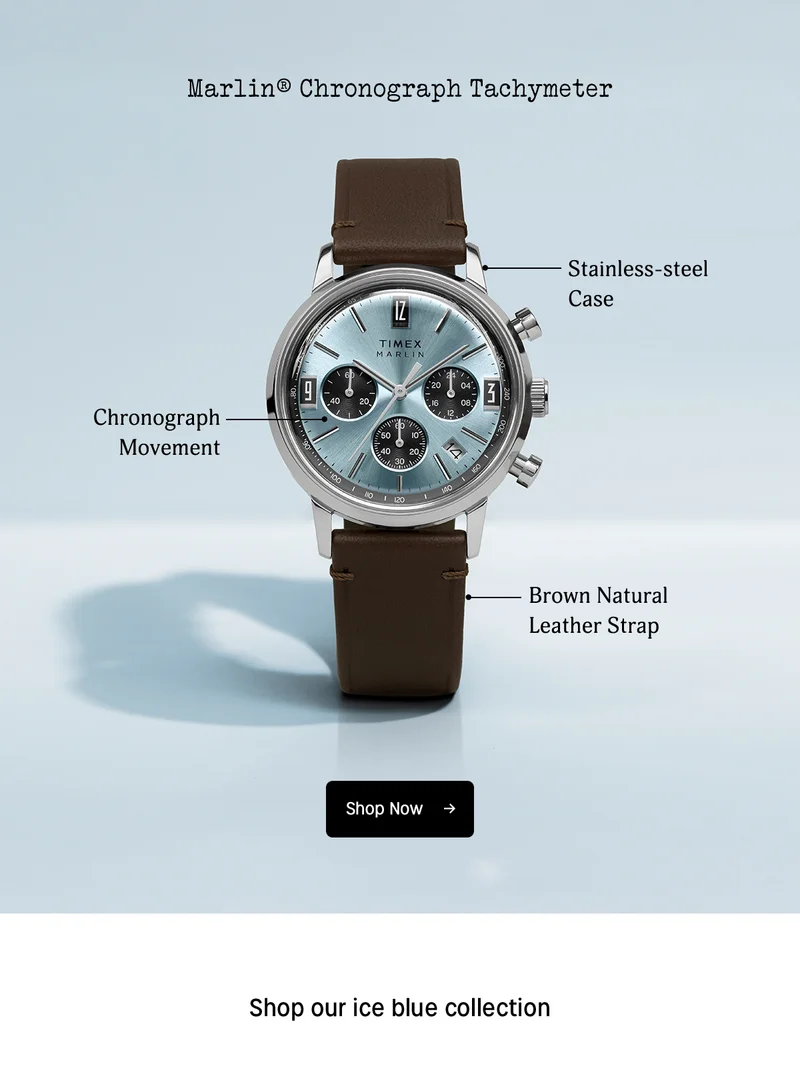 Shop Now (Marlin® Chronograph Tachymeter) - Timex