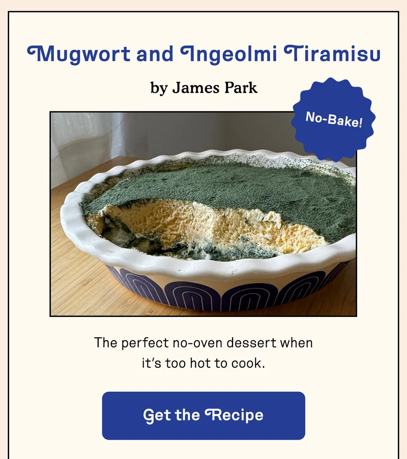 Mugwort and Ingeolmi Tiramisu
