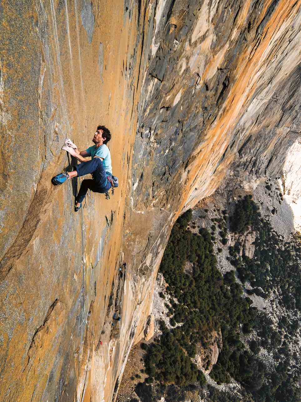 A climber on a big wall.