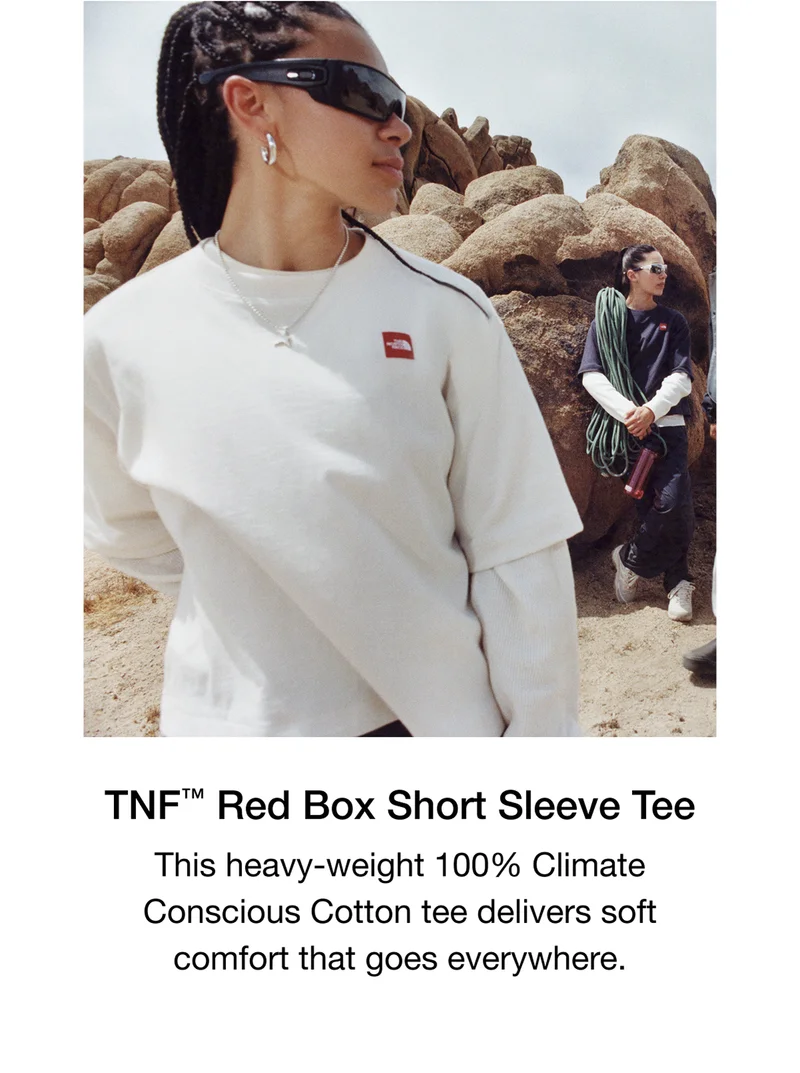 Red Box Short Sleeve Tee. This heavy-weight 100% Climate Conscious Cotton tee delivers soft comfort that goes everywhere.