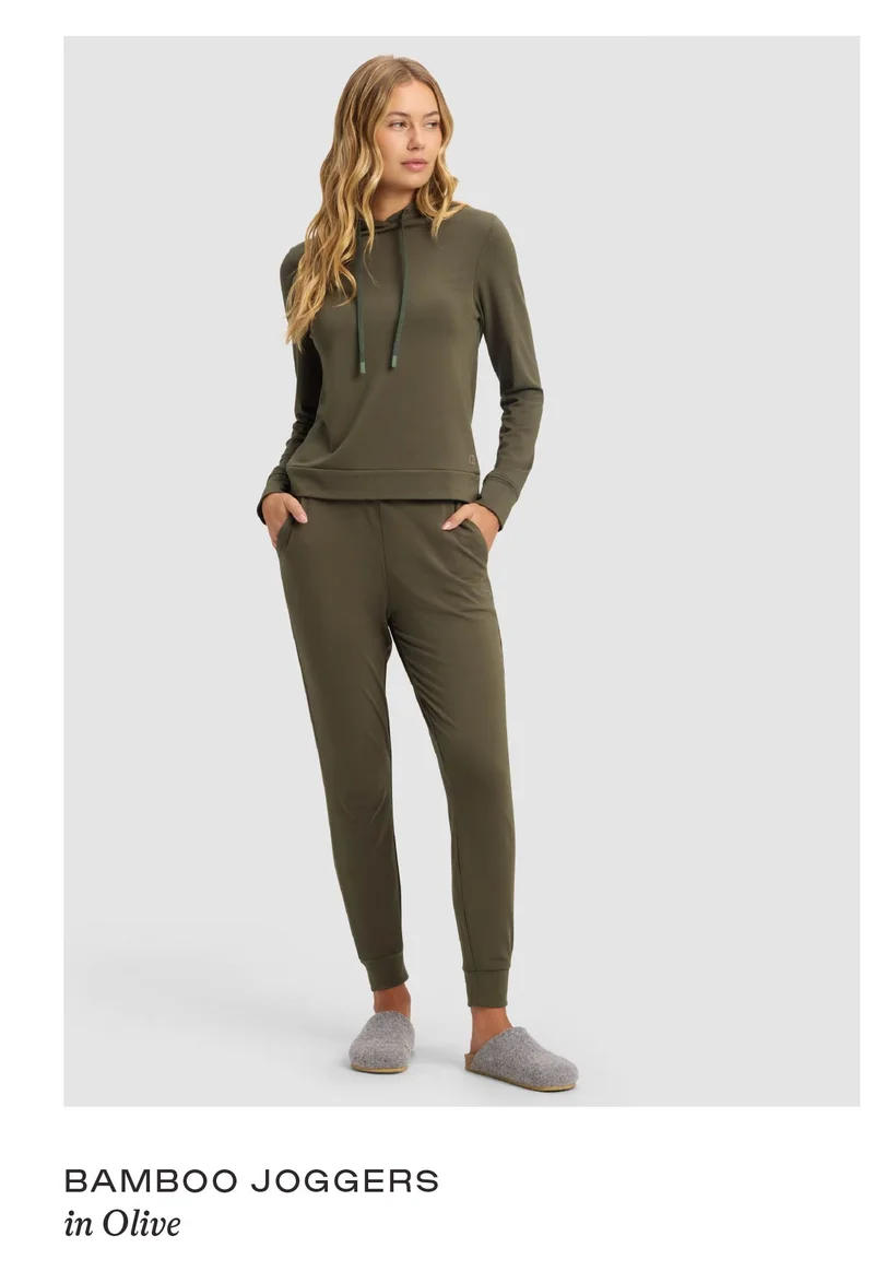 Bamboo Joggers in Olive - Shop Now Bamboo Joggers in Olive - Shop Now