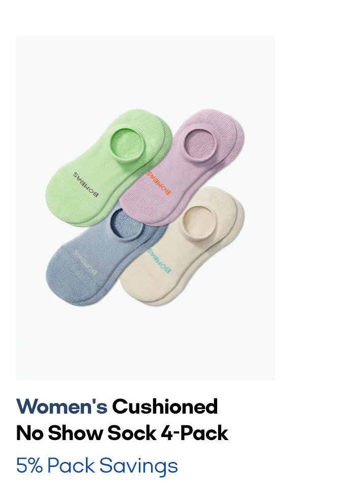 Women's Cushioned No Show Sock 4-Pack