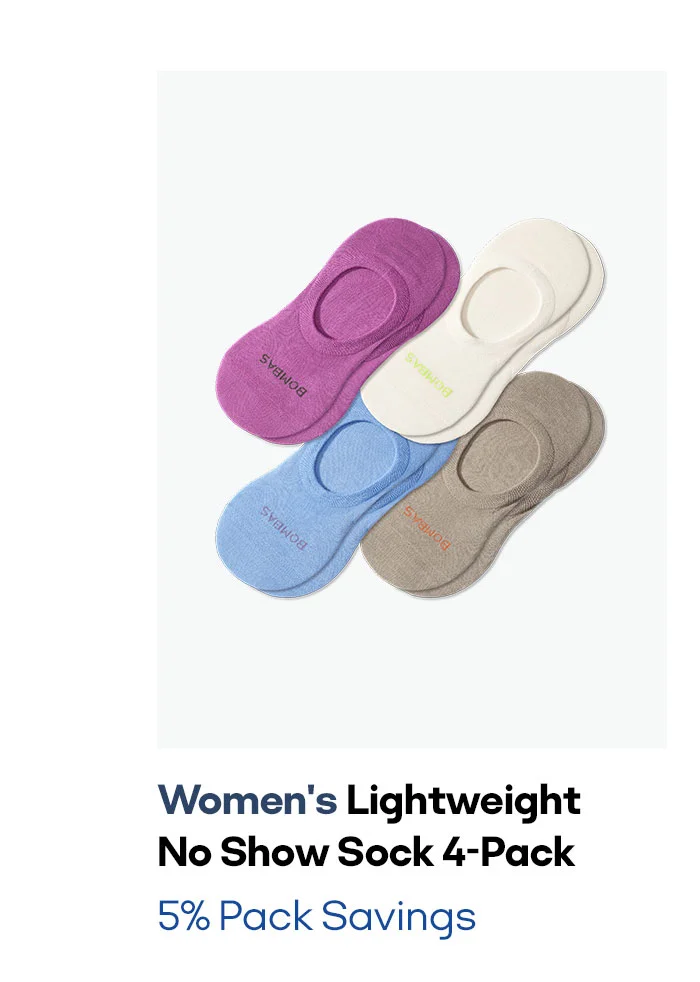 Women's Lightweight No Show Sock 4-Pack