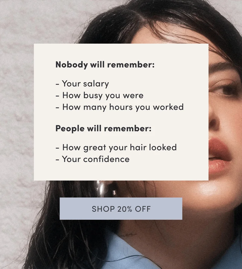 Nobody will remember: - Your salary - How busy you were - How many hours you worked People will remember: - How great your hair looked - Your confidence