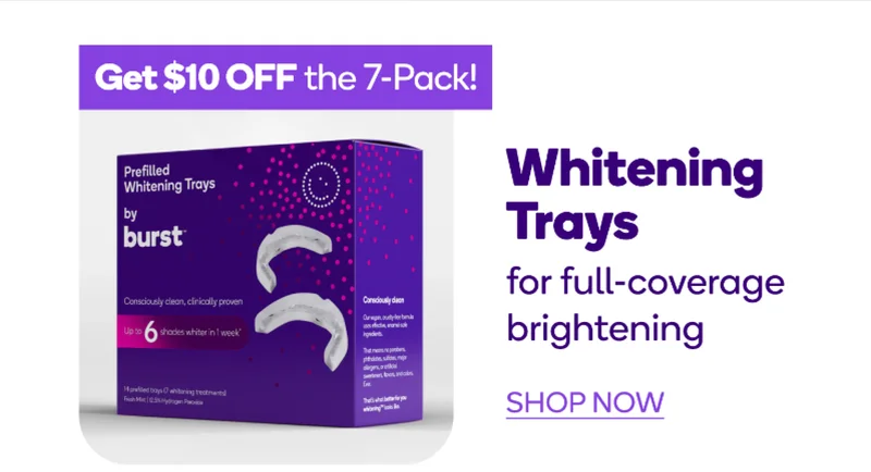 burst oral care whitening trays