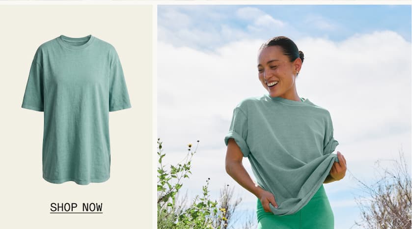 SoftKnit Better Than Ever Oversized Cotton Tee in Washed Teal Sea
