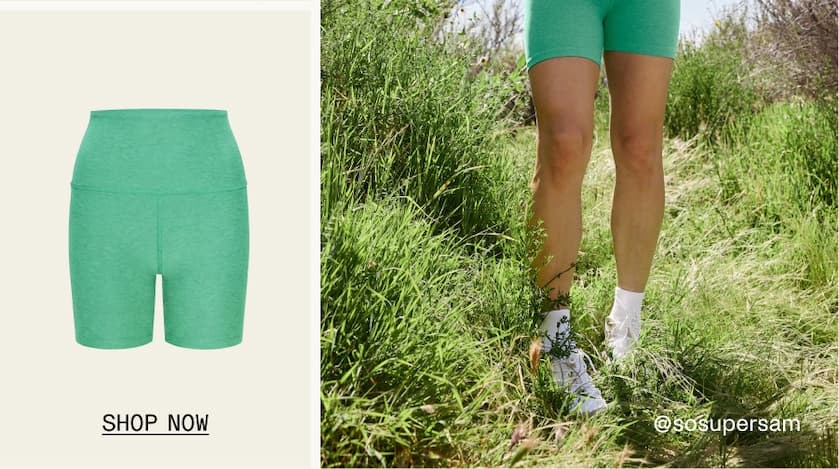 Spacedye Keep Pace 5" Biker Short in Bright Emerald Heather