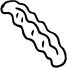 A line drawing of a wavy fry