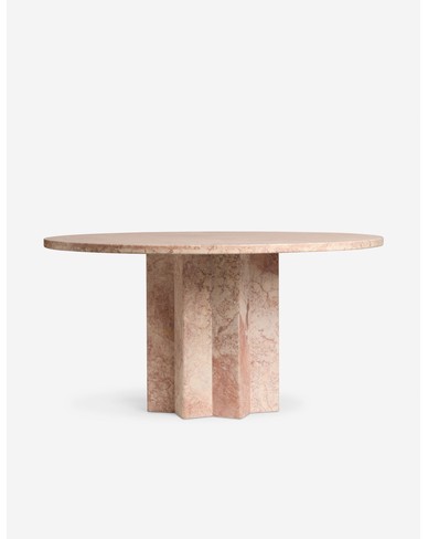 Mardi Marble Dining Table - Pink Marble