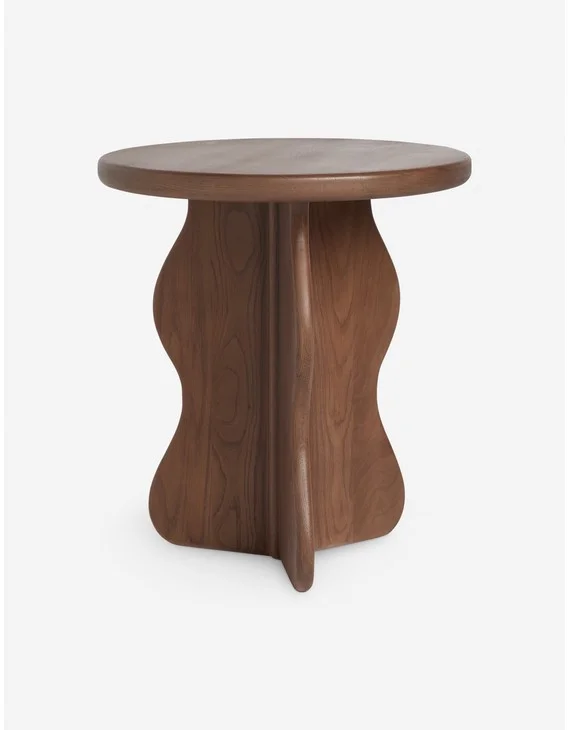 Telle Round Side Table by Aimee Song-Dark Brown