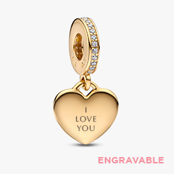 Engravable Heart Tag Dangle Charm
