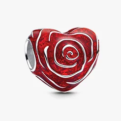 Rose Heart Charm