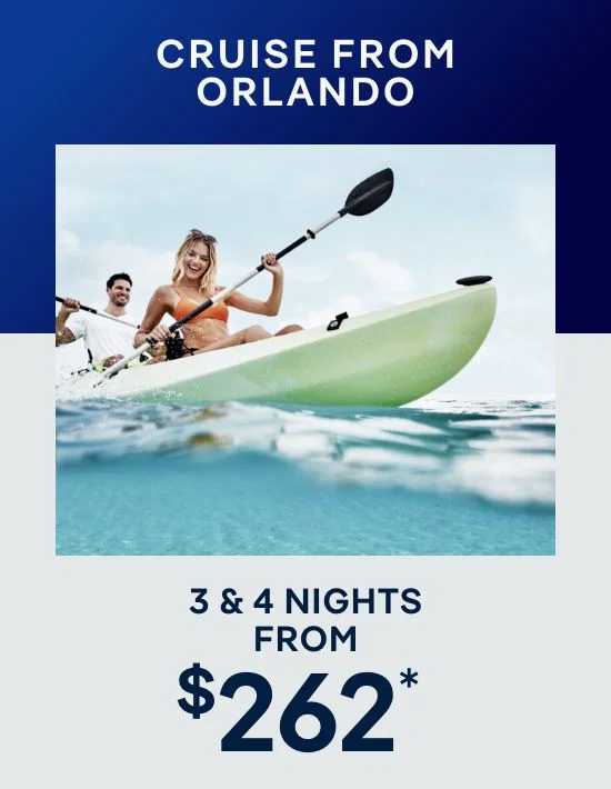 Cruise From Orlando (Cape Canaveral) – 3 & 4 Nights – Click to View Cruises & Book Now