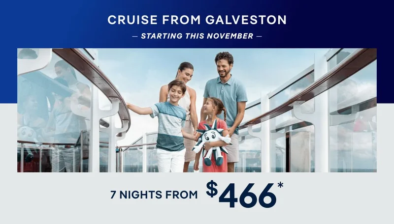 Cruise From OrGalveston – Starting This November – 7 Nights – Click to View Cruises & Book Now