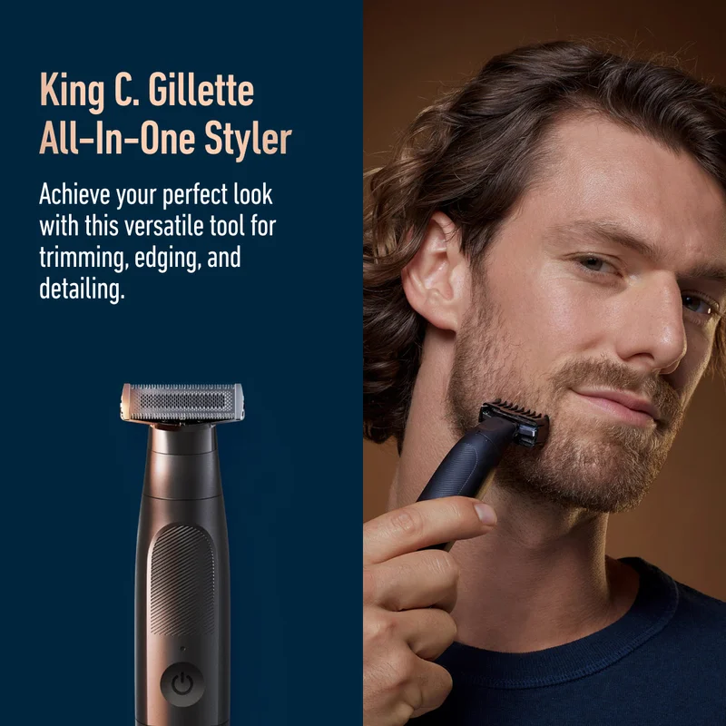 King C. Gillette All-In-One Styler - Achieve your perfect look with this versatile tool for trimming, edging, and detailing. King C. Gillette All-In-One Styler - Achieve your perfect look with this versatile tool for trimming, edging, and detailing.