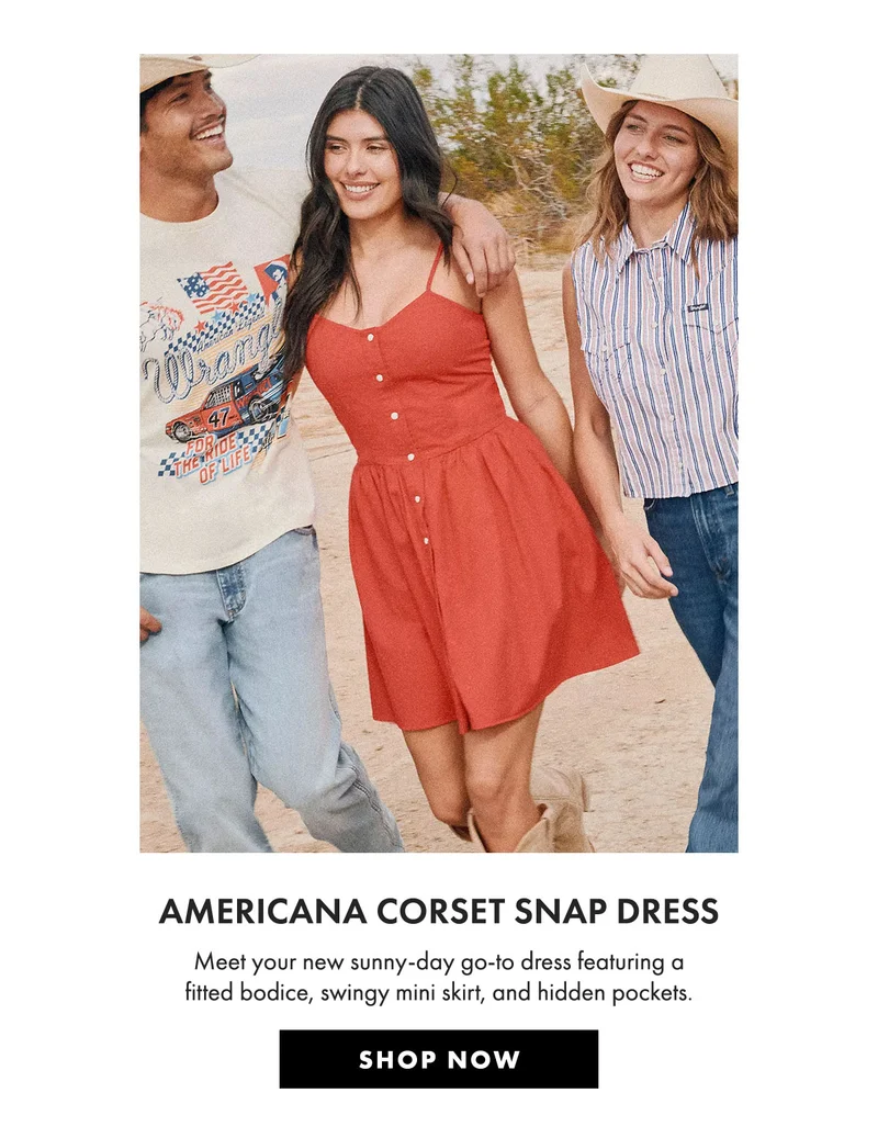 Americana Corset Snap Dress