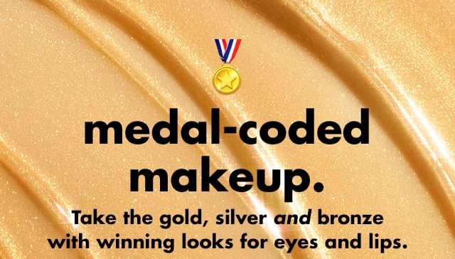 medal-coded makeup.