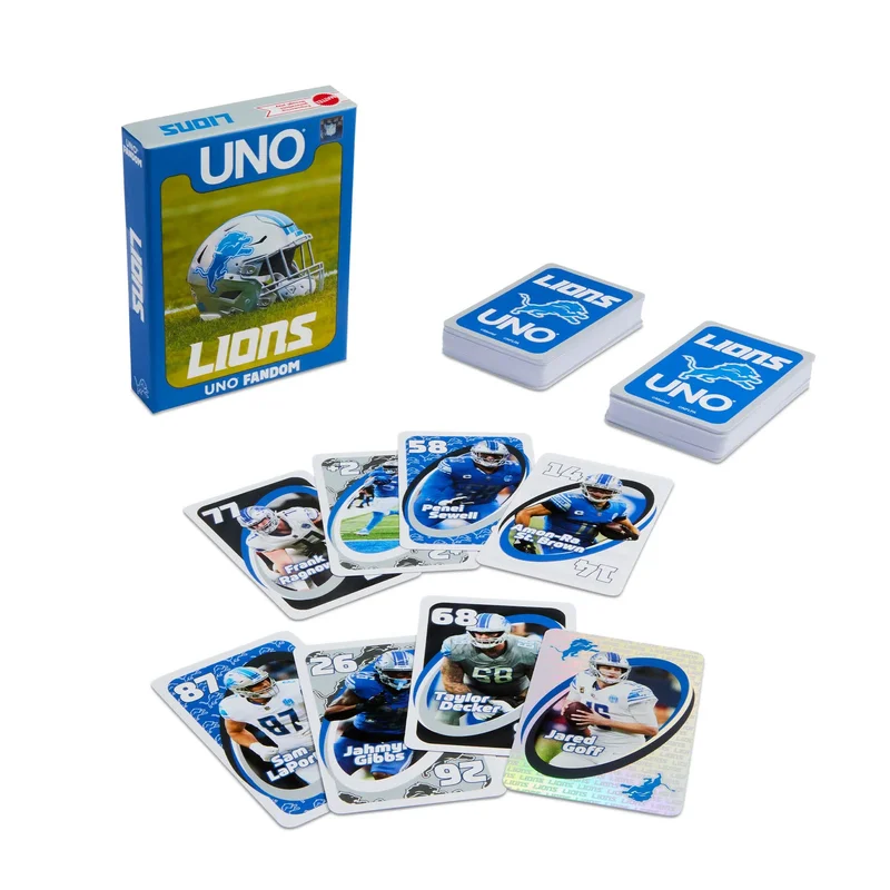 UNO Fandom NFL Detroit Lions