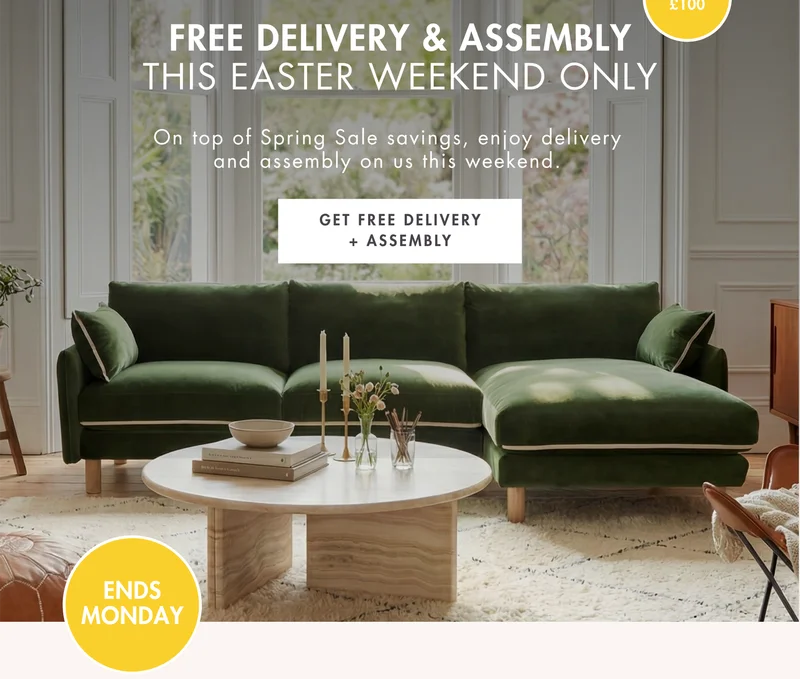 Free delivery & assembly - this weekend only