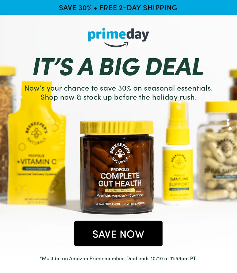 Save 30% + Free 2-Day Shipping       It’s a Big Deal          Now’s your chance to save up to 30% on seasonal essentials.* Shop Amazon Prime Deals & stock up before the holiday rush.