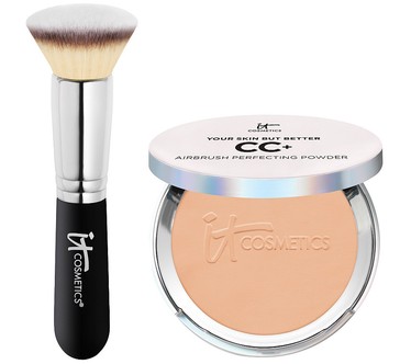 IT Cosmetics CC+ Perfecting Powder Foundation with Brush