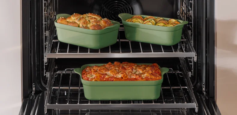 Bakeware  ✔ For baking, roasting, griddling, and more ✔ Non-toxic Thermakind® coating for clean, healthy cooking ✔ Oven-safe up to 450°F  SHOP NOW