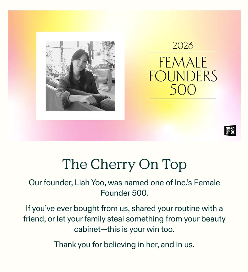 The Cherry on Top - Our Founder was named one of Inc.'s Femail Founder 500