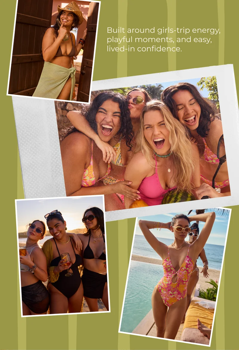 Built around girls-trip energy, playful moments, and easy, lived-in confidence.