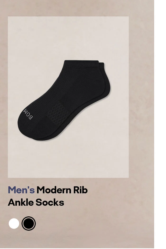 Men's Modern Rib Ankle Socks