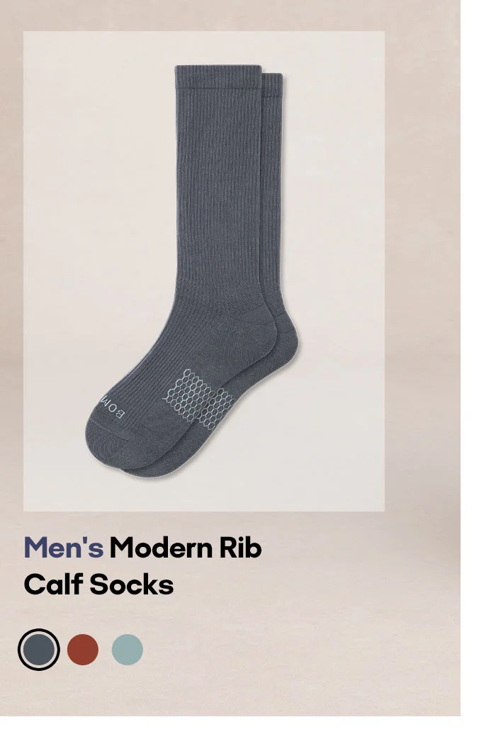 Men's Modern Rib Calf Socks