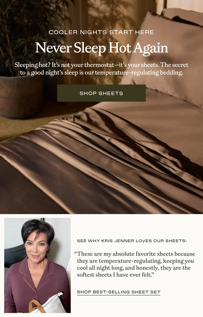 Never Sleep Hot Again - Shop Sheets