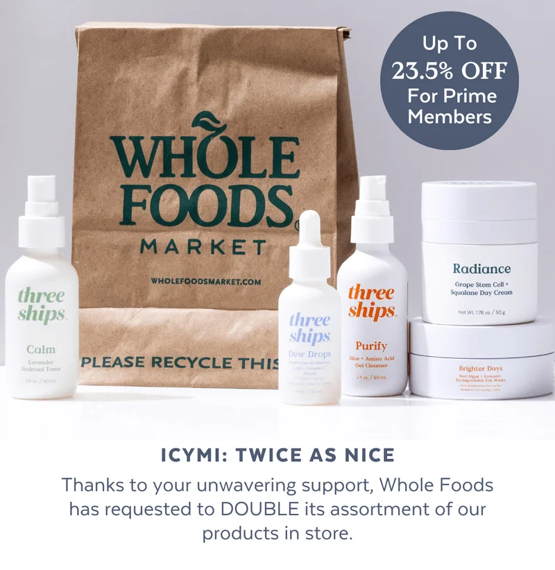 [15% OFF NOW] ICYMI: FIRST LIGHT AT WHOLE FOODS. We’re excited to announce that you can now find First Light Vitamin C + Caffeine Eye Cream on shelves at Whole Foods Market.